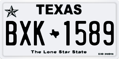 TX license plate BXK1589