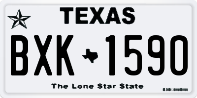 TX license plate BXK1590