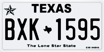 TX license plate BXK1595