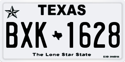 TX license plate BXK1628
