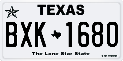TX license plate BXK1680