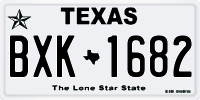TX license plate BXK1682