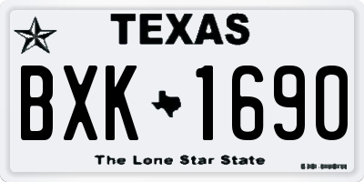 TX license plate BXK1690