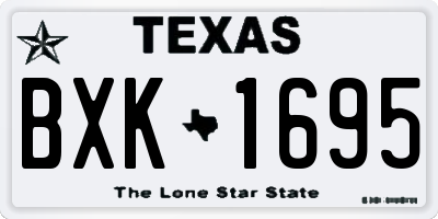 TX license plate BXK1695