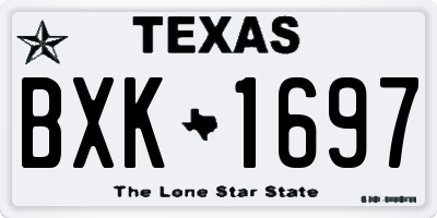 TX license plate BXK1697