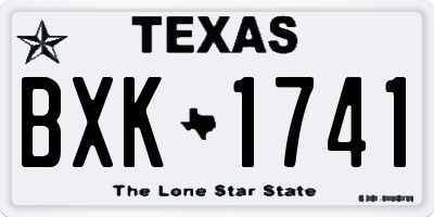 TX license plate BXK1741
