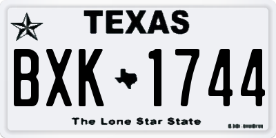 TX license plate BXK1744