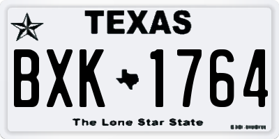 TX license plate BXK1764