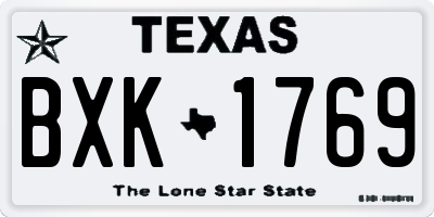 TX license plate BXK1769