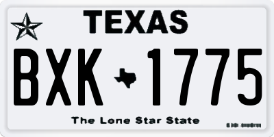 TX license plate BXK1775