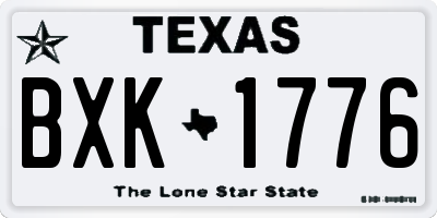 TX license plate BXK1776