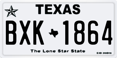 TX license plate BXK1864