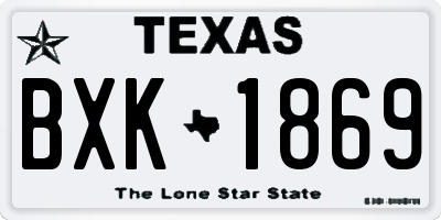 TX license plate BXK1869