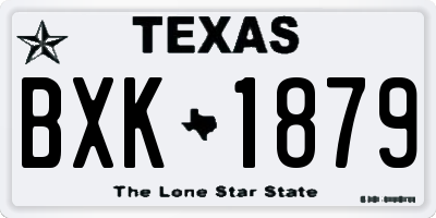 TX license plate BXK1879