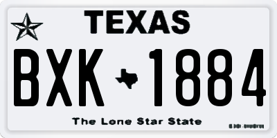 TX license plate BXK1884