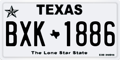 TX license plate BXK1886