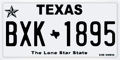 TX license plate BXK1895