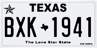 TX license plate BXK1941