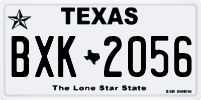 TX license plate BXK2056