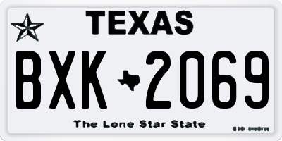 TX license plate BXK2069