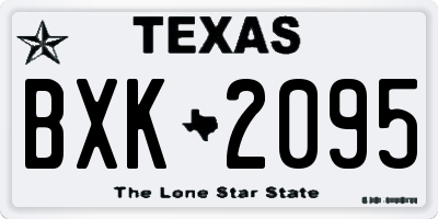 TX license plate BXK2095