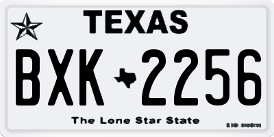 TX license plate BXK2256