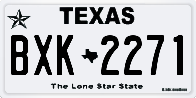 TX license plate BXK2271
