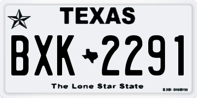 TX license plate BXK2291