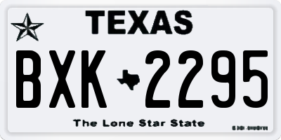 TX license plate BXK2295