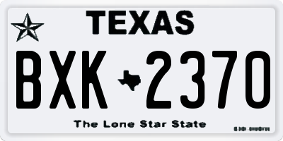TX license plate BXK2370