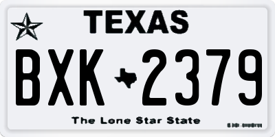 TX license plate BXK2379