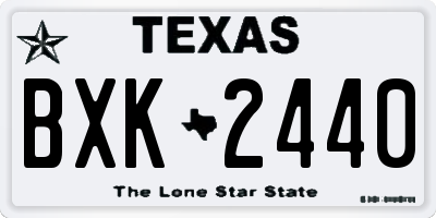 TX license plate BXK2440