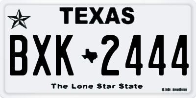 TX license plate BXK2444