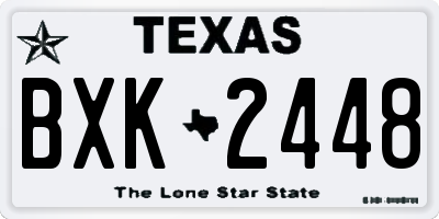 TX license plate BXK2448
