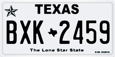 TX license plate BXK2459