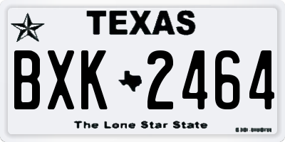 TX license plate BXK2464