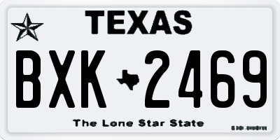 TX license plate BXK2469