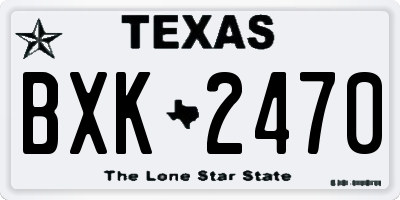 TX license plate BXK2470
