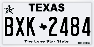 TX license plate BXK2484