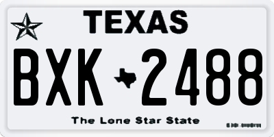 TX license plate BXK2488