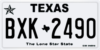 TX license plate BXK2490