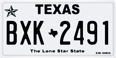 TX license plate BXK2491