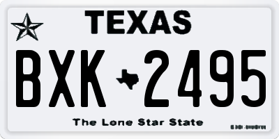 TX license plate BXK2495