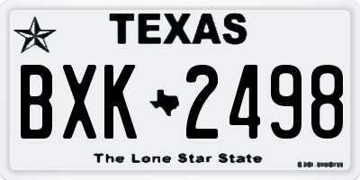 TX license plate BXK2498