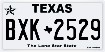 TX license plate BXK2529
