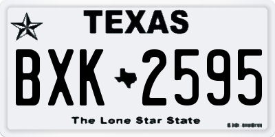 TX license plate BXK2595