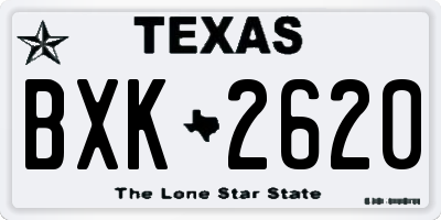 TX license plate BXK2620