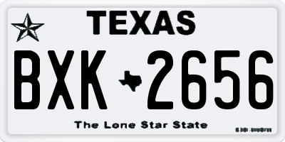 TX license plate BXK2656