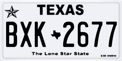 TX license plate BXK2677