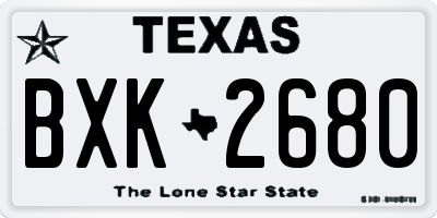 TX license plate BXK2680